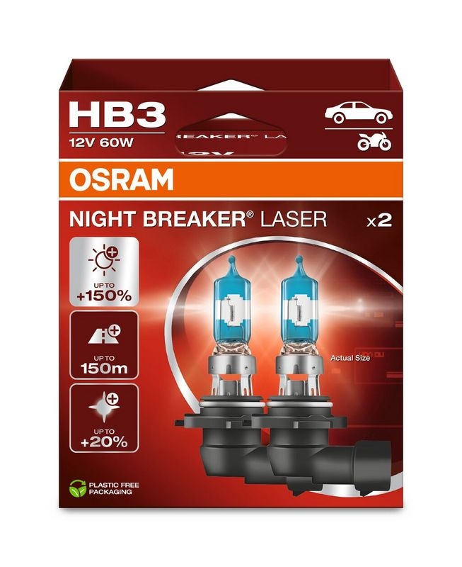 Osram 9005NL-2HB Night Breaker Laser Halogen bulb 60W 12V for vehicles