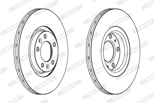 Brake Disc Premier High Carbon DDF1652C Ferodo