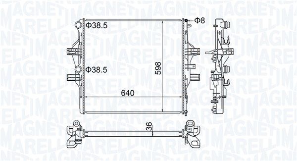 Magneti Marelli Radiator Iveco Bm2047 Storlek 2