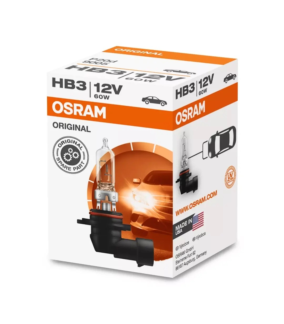 OSRAM Light Bulbs HB3 9005 Bulb, spotlight VW,AUDI,MERCEDES-BENZ,Phaeton (3D1, 3D2, 3D3, 3D4, 3D6, 3D7, 3D8, 3D9),A8 (4D2, 4D8),SLR (R199)