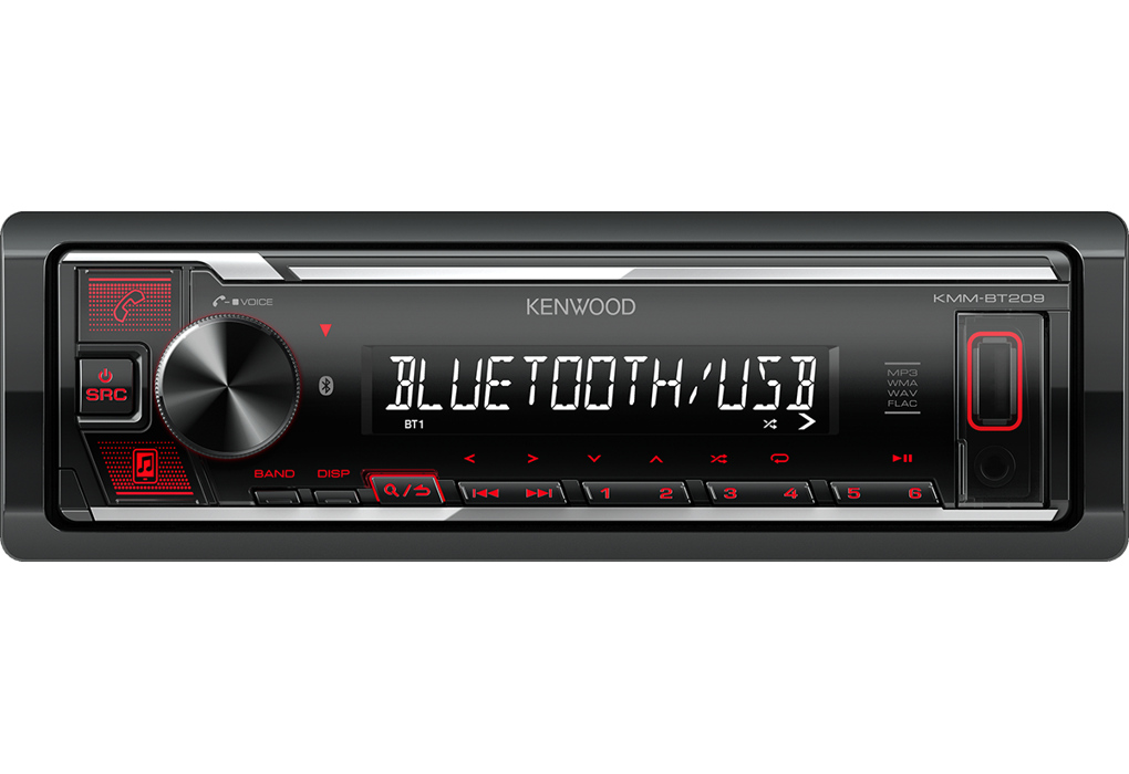 Kenwood KMMBT209 Bilradio USBBT Rod