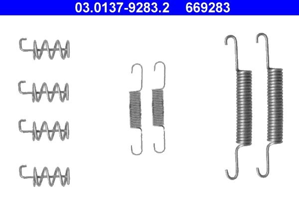 ATE Accessory Kit, parking brake shoes 03.0137-9283.2  VOLVO,V70 II (285),S60 I (384),XC70 Cross Country (295),S80 I (184),S80 II (124)