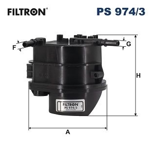 Filtron Branslefilter Peugeot Ps974/3 Storlek 2