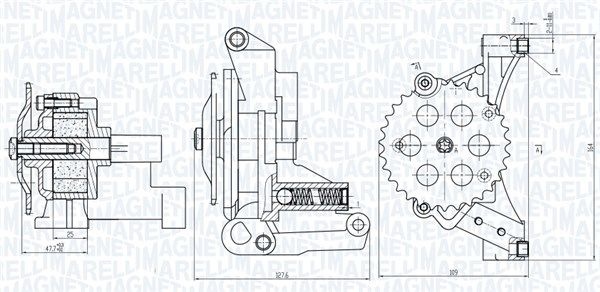 Magneti Marelli Oljepump Volkswagen Op0032 Storlek 2