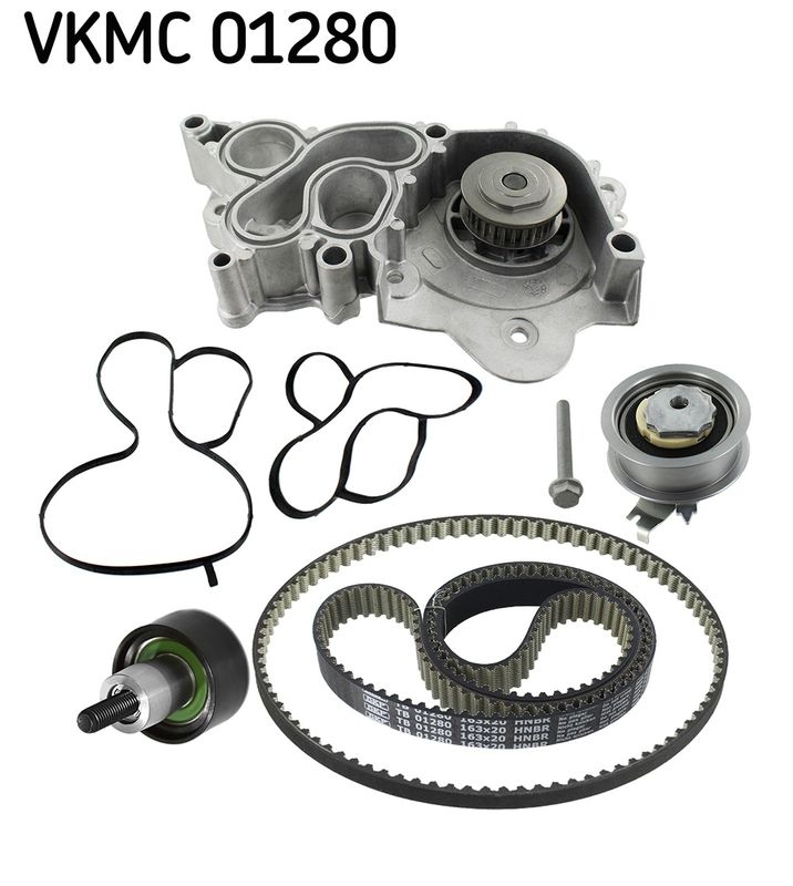 SKF Water Pump + Timing Belt Kit VW,AUDI,SKODA VKMC 01280 04C109244B,04C109244D,04C109479H 04C109479J,04C121600K,04E109119,04E109119F,04E109244B