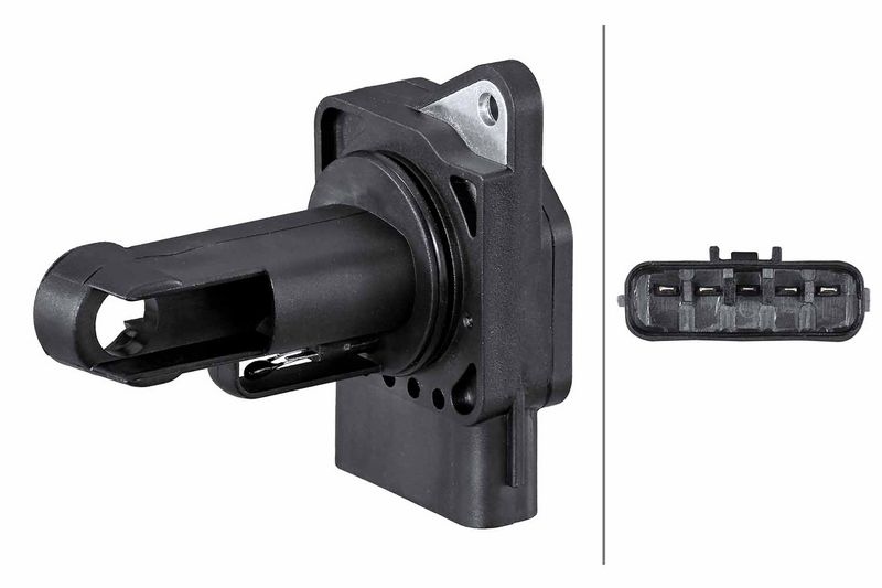 HELLA Mass air flow sensor TOYOTA,LEXUS 8ET 009 142-901 222040D030,2220422010,222040C020 222040D030,222040J010,2220422010,2220433010
