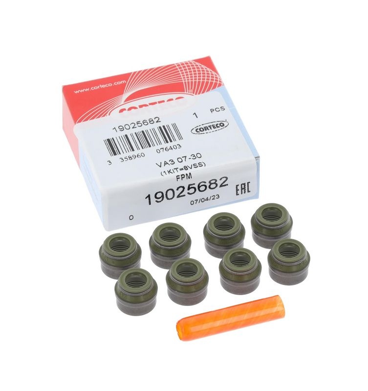 CORTECO Seal Set, valve stem 19025682  VW,AUDI,FORD,Golf IV Schrägheck (1J1),Golf V Schrägheck (1K1),POLO (9N_),TOURAN (1T1, 1T2),Passat Variant (3C5)