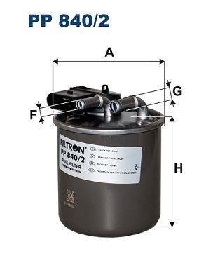 Filtron Branslefilter Mercedes-Benz Pp840/2 Storlek 2
