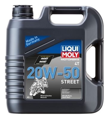 Liqui Moly 1696 Motorbike 4T 20W-50 Engine Oil 4L Mineral Cat-tested