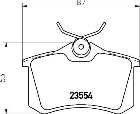 HELLA Brake pad set VW,AUDI,OPEL 8DB 355 018-111 1E0698451,1E0698451B,1E0698451C 1E0698451D,1E0698451E,1E0698451G,1H0615415,1H0615415A,1H0615415D