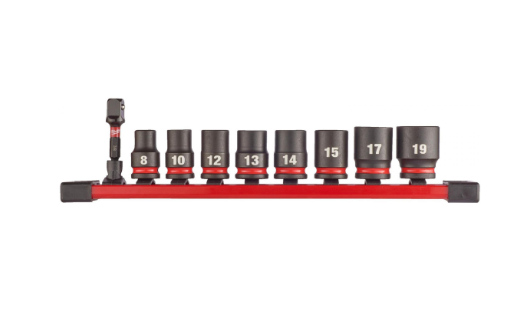 Milwaukee 9-Piece 3/8 in Hexagon Impact Socket