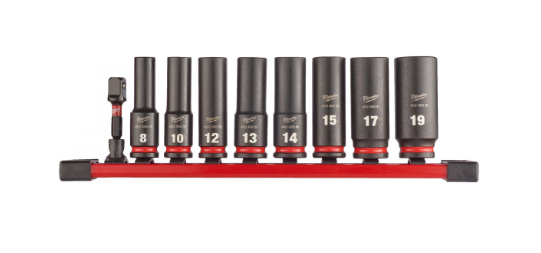 Milwaukee 9-Piece 3/8 in Hexagon Impact Socket