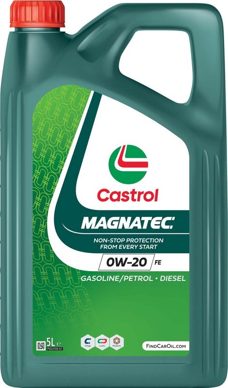 Castrol Magnatec 0W-20 FE Car Engine Oil Fully Synthetic Non Stop Protection, 5 Litre