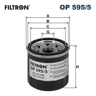 Filtron Oljefilter Op 5955 Mazda Op595/5 Storlek 2