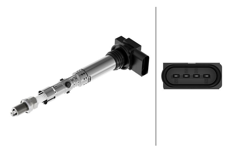 HELLA Ignition coil VW,SKODA,SEAT 5DA 193 175-901 03D905115F,03D905115G,03D905715A Coil pack,Ignition coil pack,Engine coil,Engine coil pack 03D905115