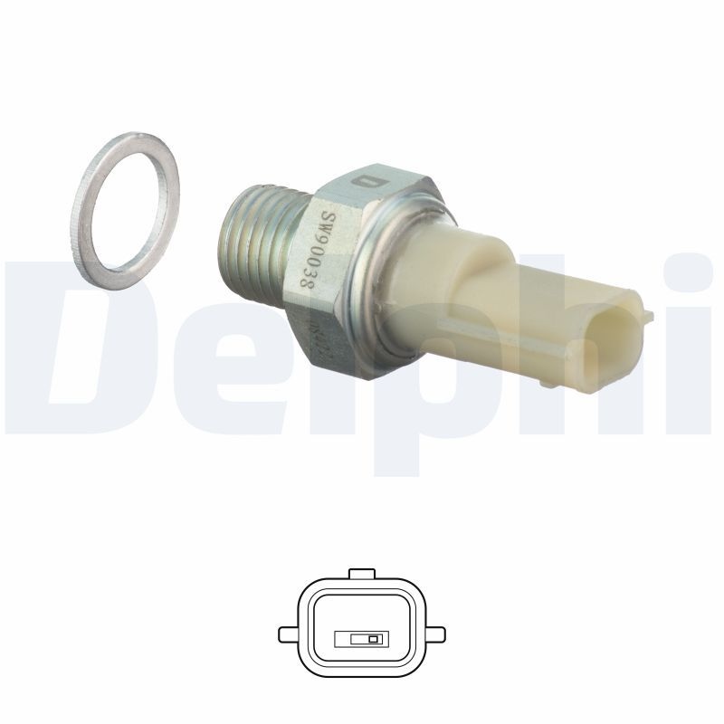 DELPHI Oil Pressure Switch Pressure [bar]: 0,15bar SW90038 Oil Pressure Sensor,Oil Pressure Sender RENAULT,DACIA,Clio III Schrägheck (BR0/1, CR0/1)
