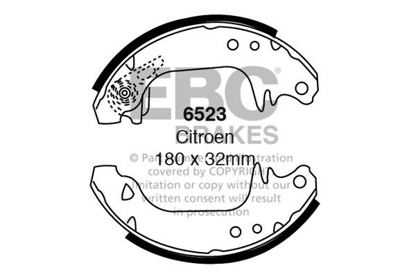 Ebc Bromsbacksats Citroen 6523 Storlek 2