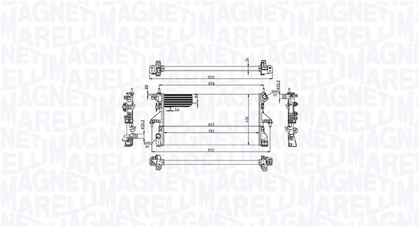 Magneti Marelli Radiator Fiat Bm2151 Storlek 2