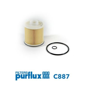 PURFLUX Fuel Filter Filter Insert C887  MERCEDES-BENZ,RENAULT,CITAN Kasten (415),Citan Kombi / Tourer (415),Citan II Kastenwagen (420)