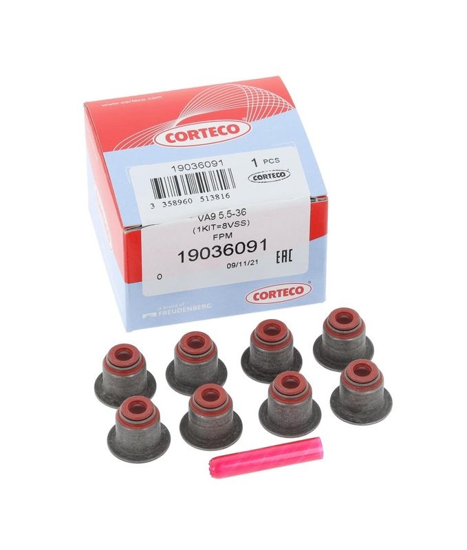 CORTECO Seal Set, valve stem FPM (fluoride rubber) 19036091 FORD,PEUGEOT,CITROËN,Fiesta Mk5 Schrägheck (JH1, JD1, JH3, JD3)