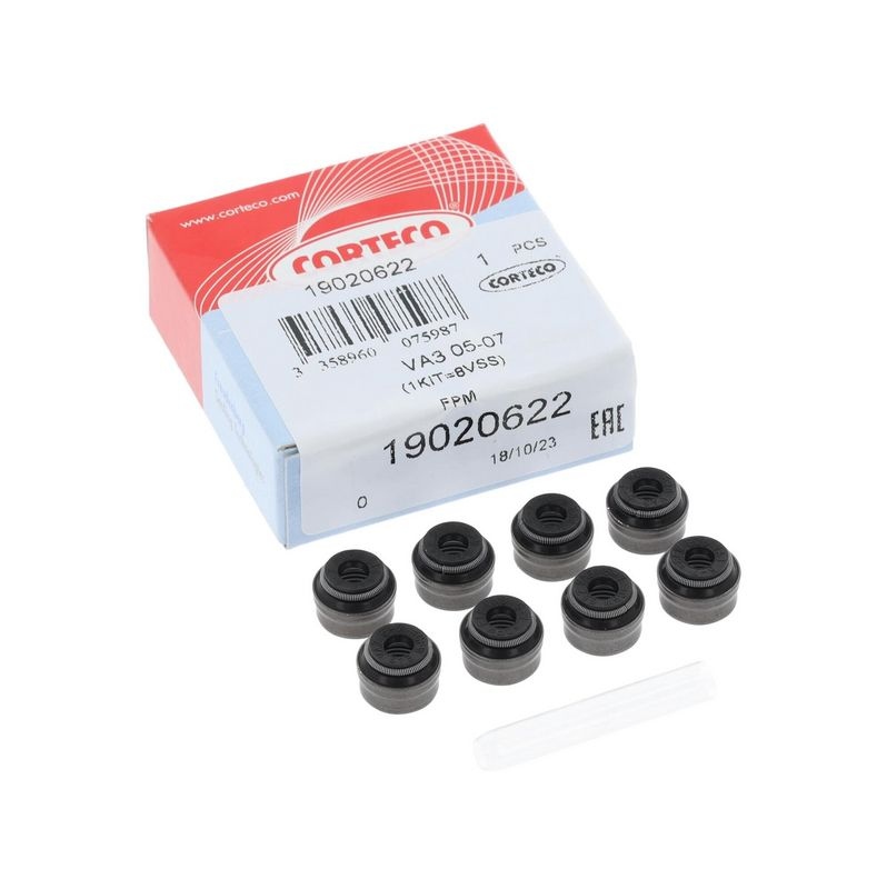 CORTECO Seal Set, valve stem FPM (fluoride rubber) 19020622 OPEL,FIAT,SAAB,Corsa D Schrägheck (S07),INSIGNIA Caravan,Corsa C Schrägheck (X01)