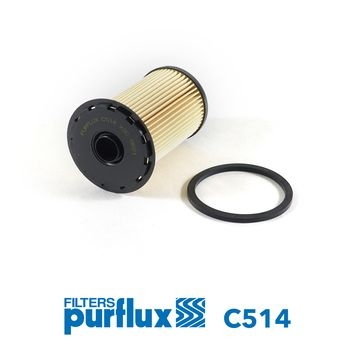 PURFLUX Fuel Filter Filter Insert C514 FORD,MONDEO IV Turnier (BA7),Focus II Schrägheck (DA_, HCP, DP),Focus II Kombi (DA_, FFS, DS),S-MAX (WA6)
