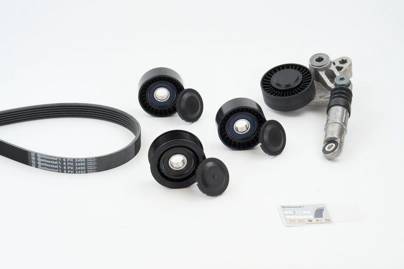 CONTITECH V-ribbed belt set 6PK2490K1 Serpentine belt kit,Auxiliary belt kit AUDI,A6 Avant (4F5, C6),A4 Avant (8ED, B7),A6 Limousine (4F2, C6)