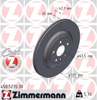 Bromsskiva FORMULA S 450523530 Zimmermann