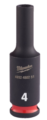 Milwaukee SHOCKWAVE™ Krafthylsa 14quot djup 4 mm 1 st
