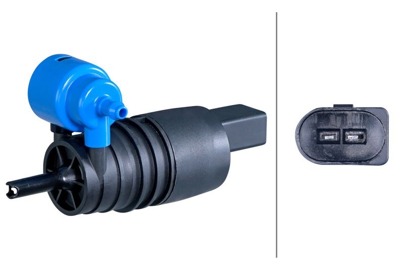 HELLA Windshield Washer Pump 8TW 006 847-021 Washer Pump,Windscreen Washer Pump VW,AUDI,MERCEDES-BENZ,Golf IV Schrägheck (1J1),Golf V Schrägheck (1K1)