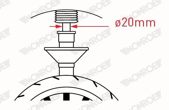 MONROE Shock absorber MONROE ORIGINAL Oil Pressure R7612 Shocks,Shock absorbers MERCEDES-BENZ,RENAULT,CITAN Kasten (415),Citan Kombi / Tourer (415)