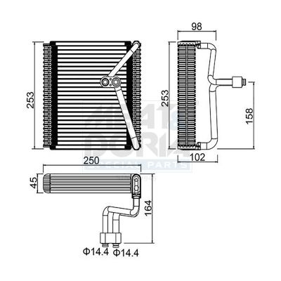 Meat & Doria Forångare Luftkonditionering Hyundai 997050 Storlek 2