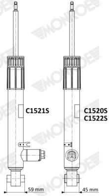 MONROE Shock absorber VW,AUDI,SKODA C1521S 5Q0513045BN,5Q0513045BN,5Q0513045AJ Shocks,Shock absorbers,Suspension shocks 5Q0513045AK,5Q0513045AP
