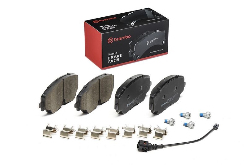 BREMBO Brake pad set PRIME LINE incl. wear warning contact P 85 193 Brake pads,Brake pad set, disc brake VW,AUDI,TIGUAN (AD1)