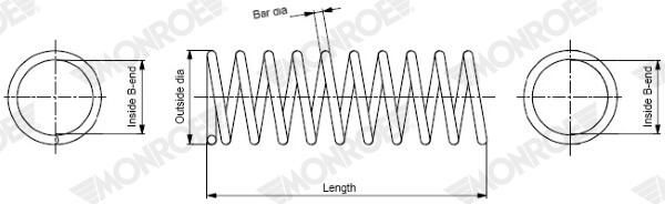 MONROE Coil spring PEUGEOT SE3321 5002P3 Suspension spring,Springs,Coil springs,Coil spring suspension,Suspension springs