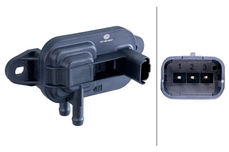 HELLA Sensors OPEL,FIAT,PEUGEOT 6PP 009 409-571 55210304,552103040,9645022680 Sensor, exhaust pressure 161809,1618ET,1618LP,1618Z9,1623137380,1628LK