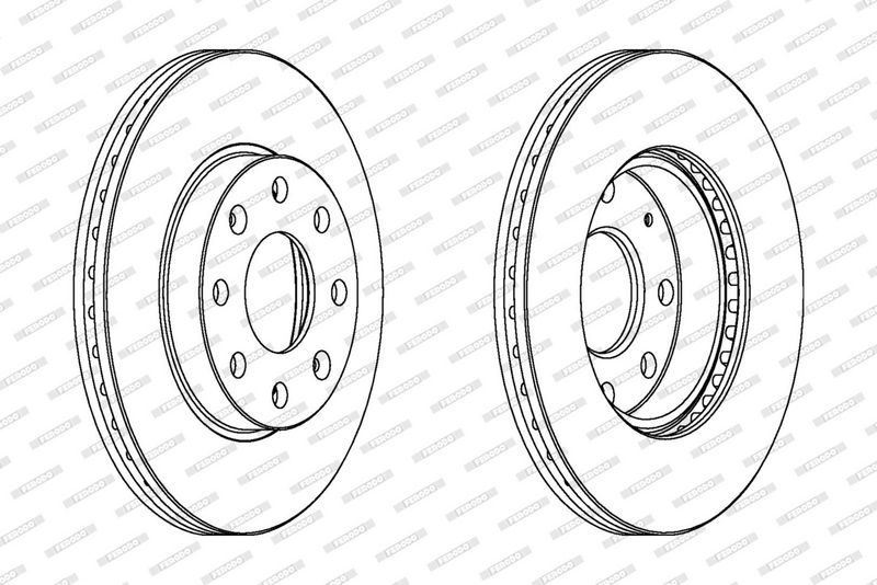 FERODO Brake disc CHEVROLET,SAAB,DAEWOO DDF1279C 96471274,96574633,96574633 Brake rotor,Brake discs,Brake rotors DDF1279C,96471274,96574633,09195985
