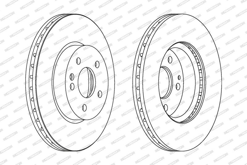 FERODO Brake disc Vented DDF1203C Brake rotor,Brake discs MERCEDES-BENZ,VITO Bus (W639),VIANO (W639),VITO / MIXTO Kasten (W639),V-Klasse (W447)
