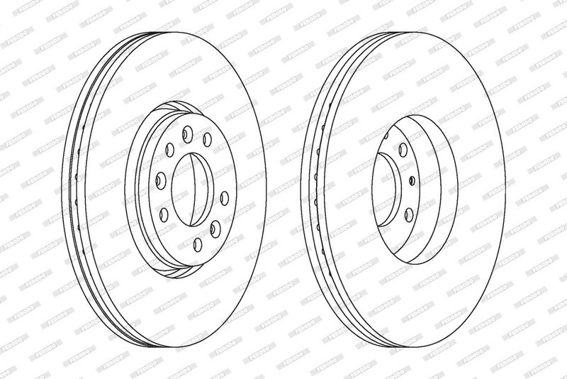FERODO Brake disc FIAT,PEUGEOT,CITROËN DDF1615C 1611841980,1618865180,424924 Brake rotor,Brake discs,Brake rotors 424925,424992,4249K0,DDF1615C,424924