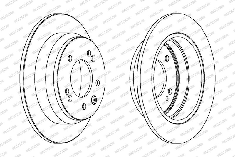 FERODO Brake disc solid DDF1618C Brake rotor,Brake discs HYUNDAI,KIA,ix35 (LM, EL, ELH),i30 (FD),i30 CW (FD),ix35 Kastenwagen,ELANTRA Stufenheck (HD)