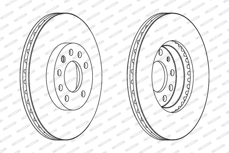 FERODO Brake disc OPEL,FIAT,SAAB DDF1191C 93171497,95526645,93171497 Brake rotor,Brake discs,Brake rotors DDF1191C,46836491,468364910,46844071,569003