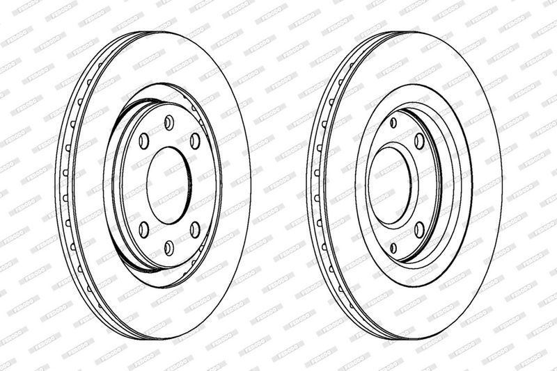 FERODO Brake disc PEUGEOT,CITROËN DDF192C 1618859780,169002,424697 Brake rotor,Brake discs,Brake rotors 4246B1,4246R3,4246R5,4246V3,4246W5,4246W6