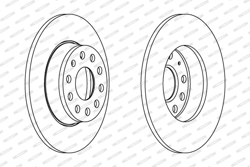 FERODO Brake disc solid DDF1895C Brake rotor,Brake discs VW,AUDI,SKODA,Golf VII Schrägheck (5G1, BQ1, BE1, BE2),TOURAN (1T1, 1T2),GOLF VI (5K1)