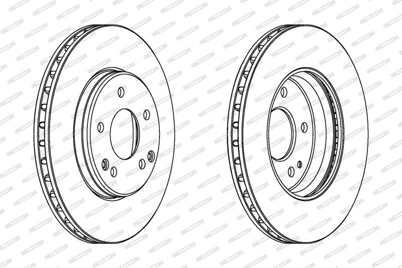 FERODO Brake disc Vented DDF1135C Brake rotor,Brake discs MERCEDES-BENZ,C-Klasse Limousine (W203),C-Klasse T-modell (S203),C-Klasse Limousine (W202)