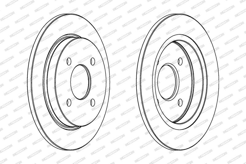 FERODO Brake disc solid DDF281C Brake rotor,Brake discs FORD,PANTHER,TVR,Fiesta Mk6 Schrägheck (JA8, JR8),Fiesta Mk5 Schrägheck (JH1, JD1, JH3, JD3)