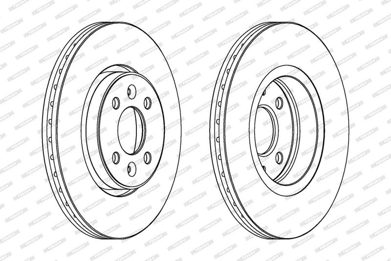 FERODO Brake disc RENAULT,DACIA DDF1124C 402068053R,8671005975,DDF1124C Brake rotor,Brake discs,Brake rotors 402068053R,7701205086,7701205230