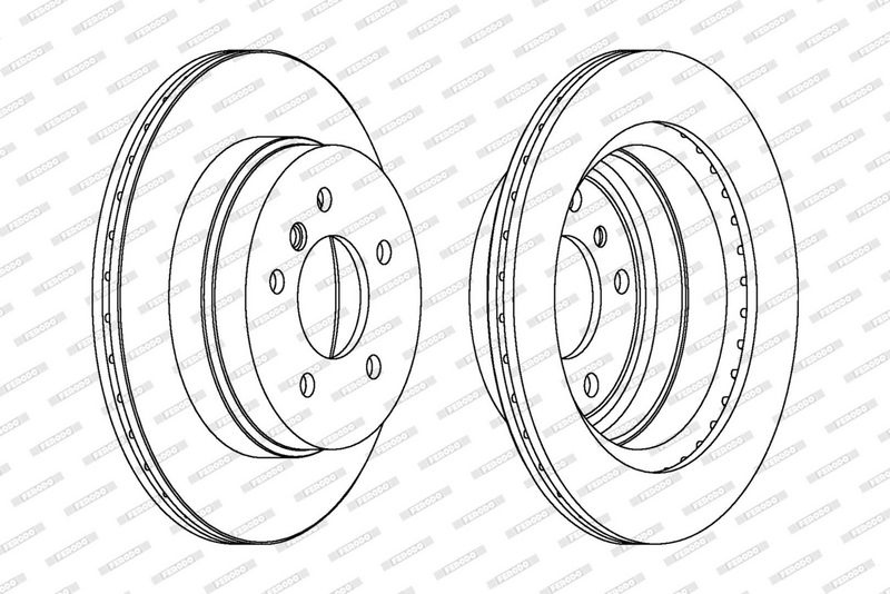FERODO Brake disc Vented DDF1697C Brake rotor,Brake discs BMW,3 Touring (E91),3 Limousine (E90),1 Schrägheck (E87),3 Coupe (E92),X1 (E84)