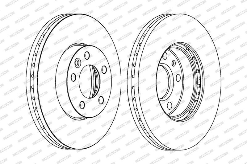 FERODO Brake disc VW DDF1253C-1 DDF1253,DDF1253C1,7H0615301D Brake rotor,Brake discs,Brake rotors 7H0615301D,7E0615301D,7H0615301D,JZW615301E