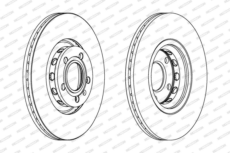 FERODO Brake disc VW,AUDI,SKODA DDF1707 3B0615301B,4B0615301A,4B0615301C Brake rotor,Brake discs,Brake rotors 8D0615301J,8E0615301R,DDF1707,DDF17071