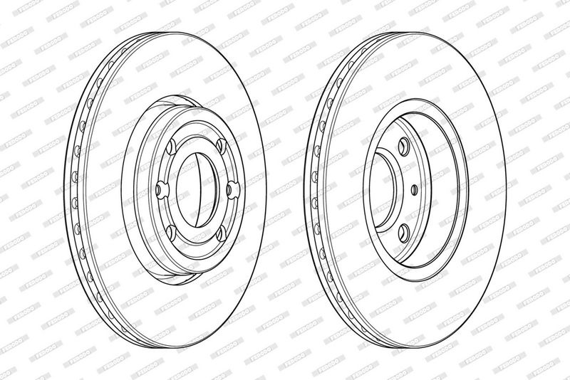 FERODO Brake disc Vented DDF1978 Brake rotor,Brake discs MERCEDES-BENZ,RENAULT,NISSAN,CITAN Kasten (415),Citan Kombi / Tourer (415),CITAN Mixto (415)